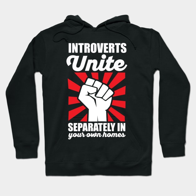 Introverts Unite Separately in Your Homes Antisocial Dark Hoodie by DetourShirts